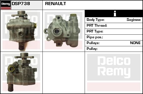 DELCO REMY Hydrauliikkapumppu, ohjaus DSP768